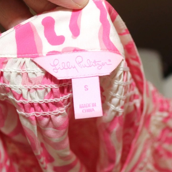 Lilly Pulitzer Pink Light Long Sleeve Blouse S - Picture 6 of 7